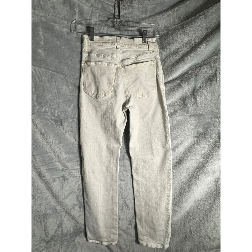Madewell High Rise‎ 90's Straight Leg Jeans Off White Cream Denim Pants 23